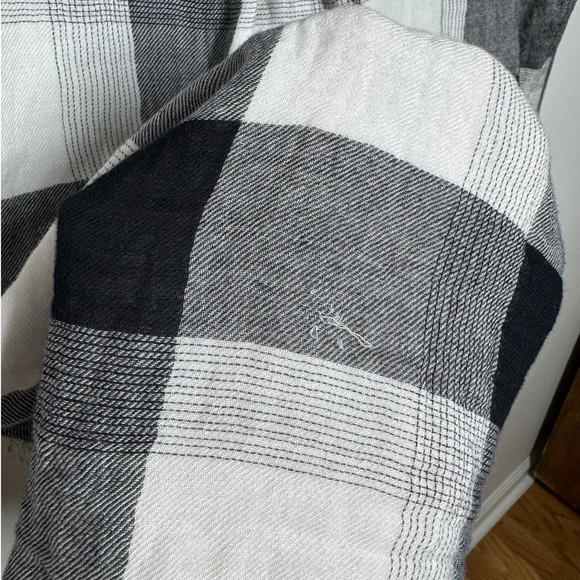 Cloth & Stone Shirt Women Size Small Button Down Black White Plaid Western Boho - Picture 4 of 8